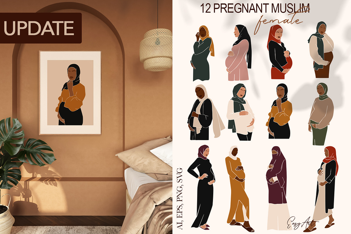 PREGNANT female. Modern art., a Decorative Illustration by EasyArt (Photo 3 of 14)