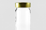 Clear Glass Jar with Gold Metal Lid, a Packaging Mockup by Professional Assets (Thumbnail 5 of 5)