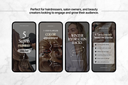 100 Hairstylist Reels Templates, a Social Media Template by DigiPax (Thumbnail 5 of 10)