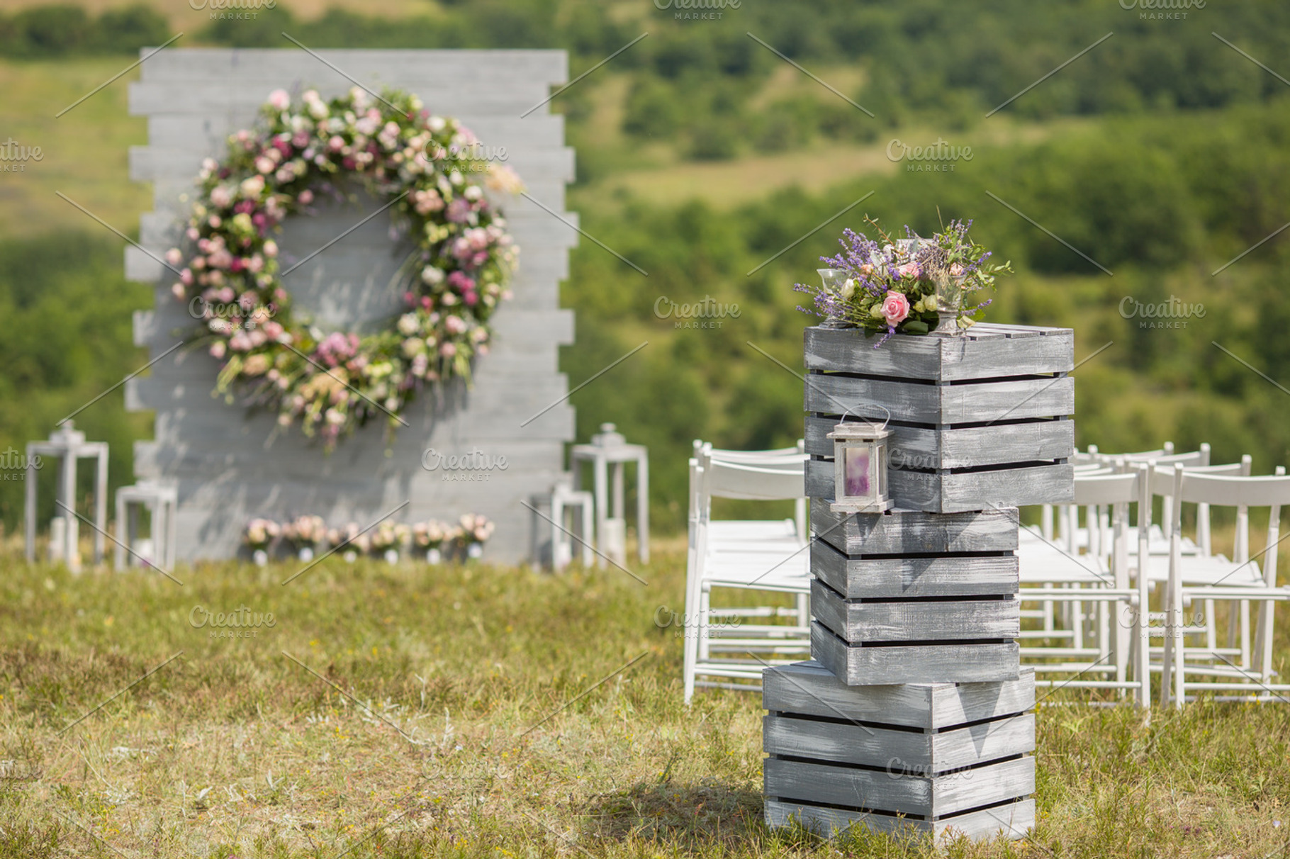 Wedding ceremony decoration featuring wedding, ceremony, and outdoor, a Holiday Photo by Vladimir Popovich