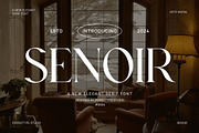 Senoir Elegant Serif Font Typeface, a Serif Font by Perfectype (Thumbnail 1 of 6)