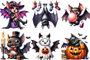 Funny Halloween Bats Clipart Bundle, an Illustration by DreamArtGraphic (Thumbnail 2 of 4)