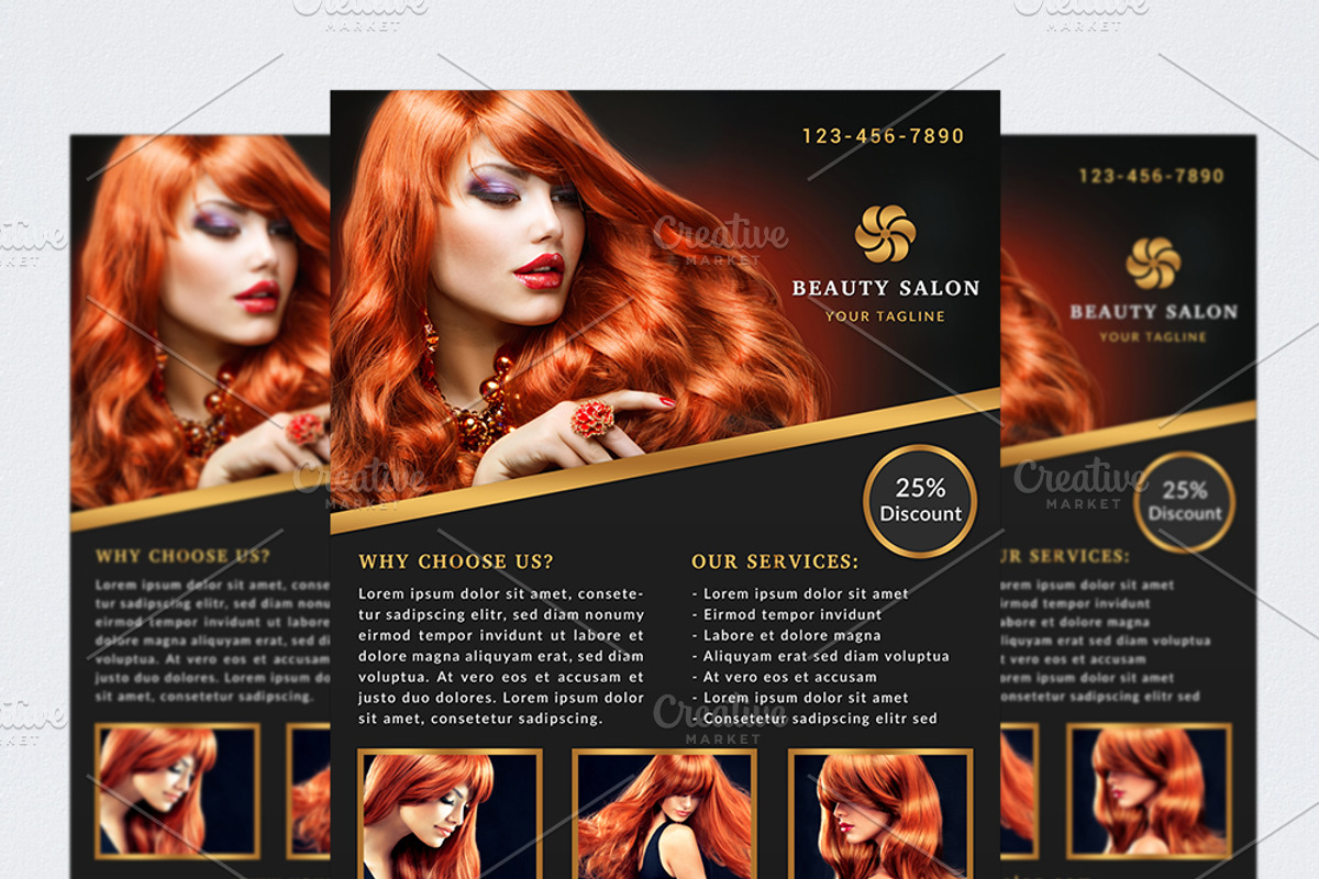 Beauty Flyer Template, a Flyer Template by NM-Design-Studio (Photo 1 of 3)