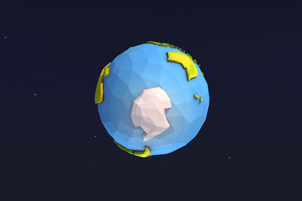 Low Poly Earth, an Environmental 3D Model by CreativeeArt (Photo 4 of 12)