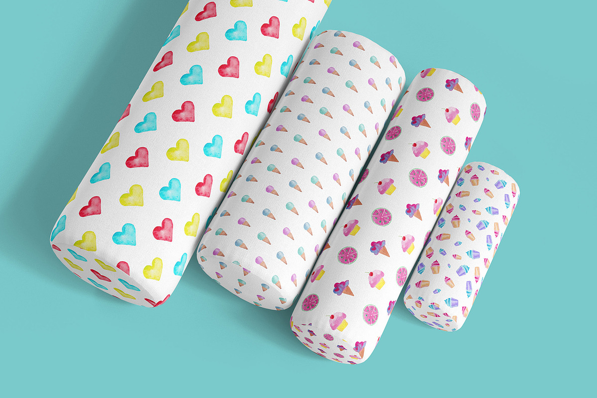 Watercolor Sweet Patterns, a Pattern Graphic by Spirit of Colors (Photo 4 of 7)