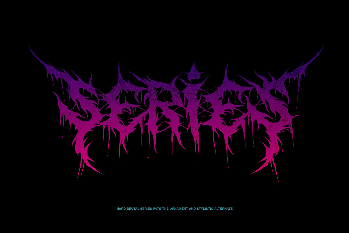 Brutal series (intro sale), a Blackletter Font by Rvq Type Foundry (Photo 6 of 7)