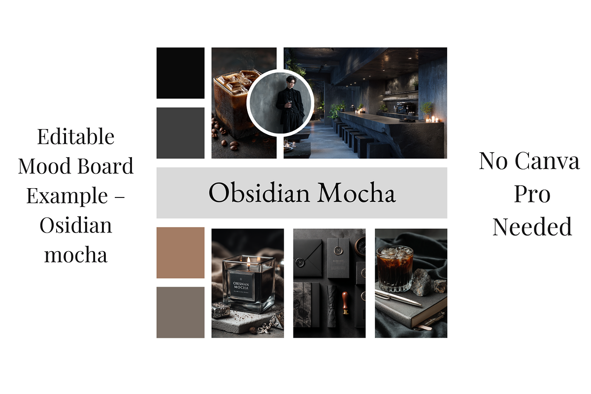 Goth café Mood Boards Kit, a Branding & Logo Template by Alerya Studio (Photo 3 of 3)
