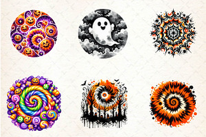 Halloween Tie Dye Clipart