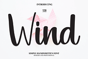 Wind | Script Font, a Script Font by Scratchones (Thumbnail 1 of 5)
