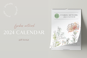 2024 Printable Calendar - Fynbos Art