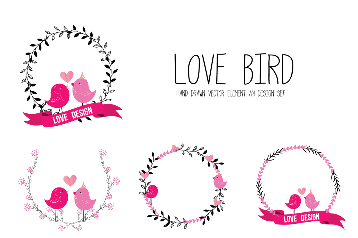 LOVE BIRD Valentine collection, a Decorative Illustration by MooBeer (Photo 4 of 8)