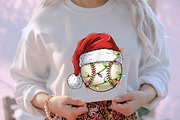 Christmas Softball Santa Hat PNG, an Illustration by designcity5 (Thumbnail 5 of 8)
