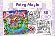 Fairy Magic Coloring Book, a Decorative Illustration by HueNestify (Thumbnail 1 of 4)