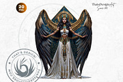 Isis Egyptian goddess clipart set, a Person Illustration by ThatsDesignArt (Thumbnail 10 of 10)