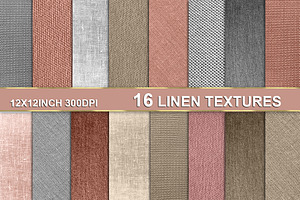 16 LINEN TEXTURE BACKGROUNDS