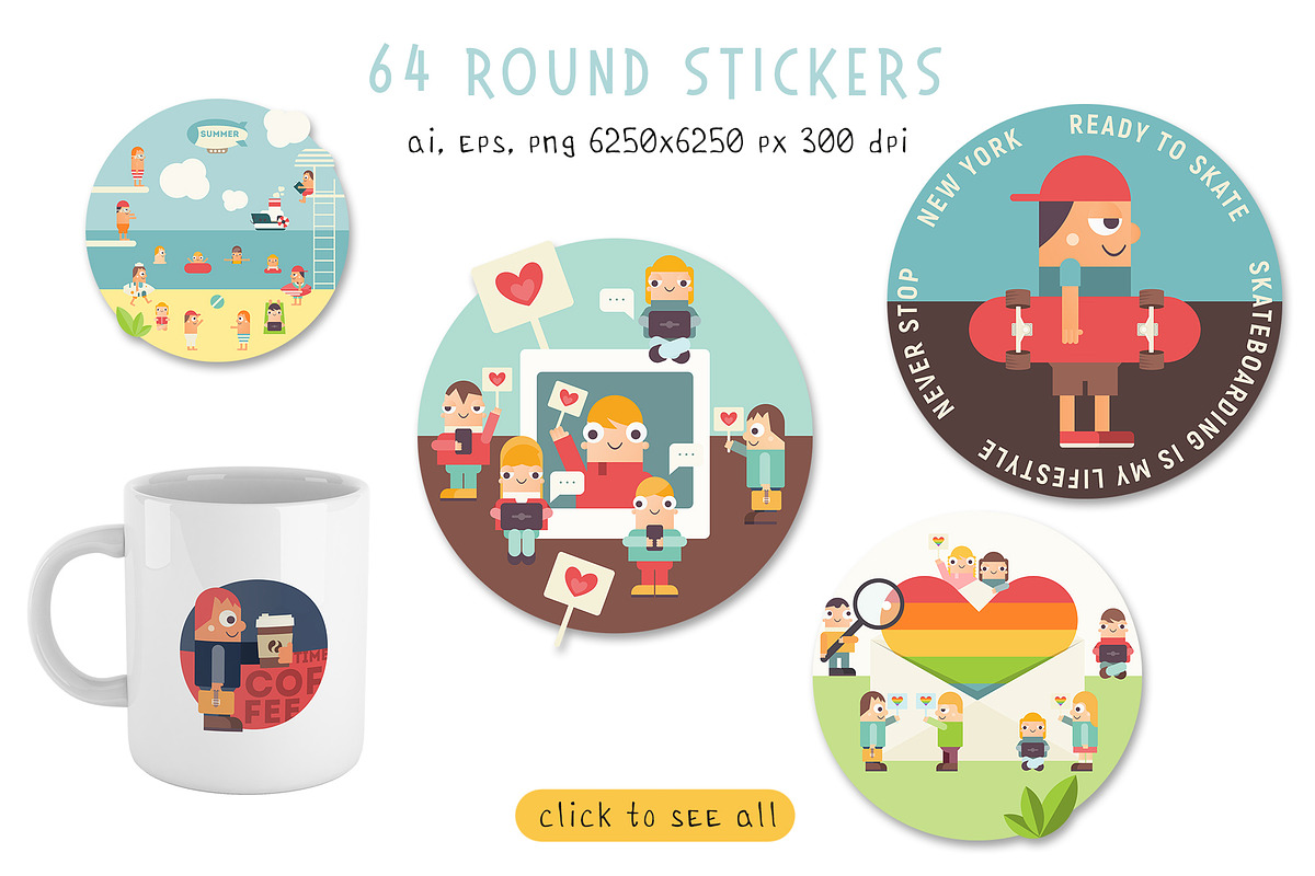 Cartoon People Bundle, an Education Illustration by ELFIVETROV DESIGN (Photo 5 of 13)