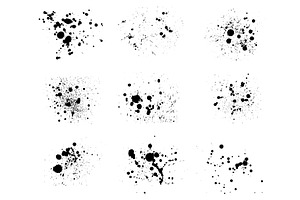 Inked blots set, a Texture Graphic by Stock-Smart-Start