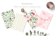 Watercolor peony and eucalyptus, a Decorative Illustration by marie dricot (Thumbnail 3 of 11)