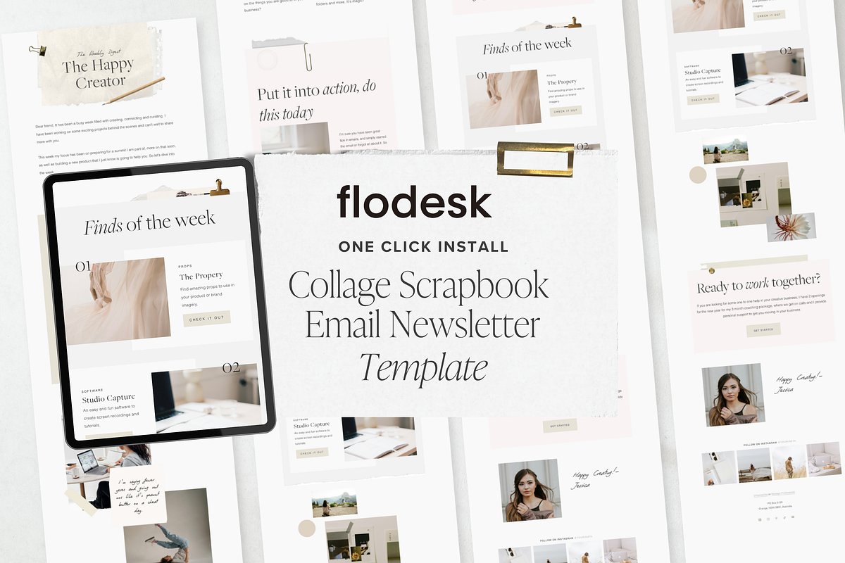 Flodesk Collage Email News Template
