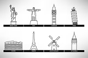 40 World Famous Vector Landmarks, an Outline Icon by Kursat Unsal (Thumbnail 2 of 6)