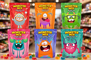 Puffy Pops - 6 Cute Monsters, a Decorative Illustration by D R A W K M A N (Thumbnail 8 of 9)