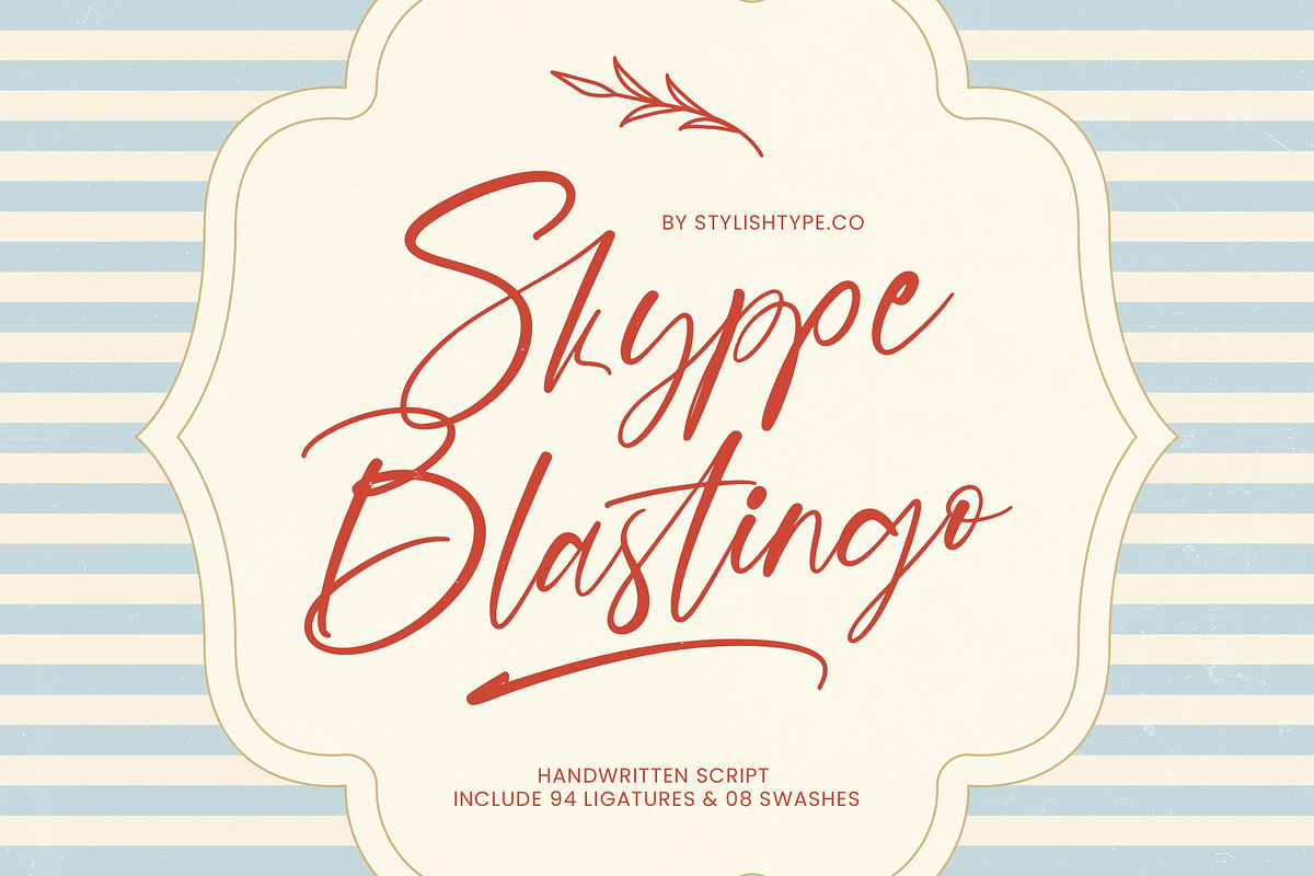 Skyppe Blastingo Handwritten Script, a Script Font by stylishtype.co (Photo 1 of 15)