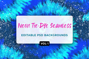 Neon Tie-Dye Seamless Patterns V-01