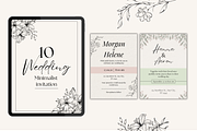 10 Wedding Invitation Templates, a Templates & Theme by TemplateCastleStore (Thumbnail 4 of 9)