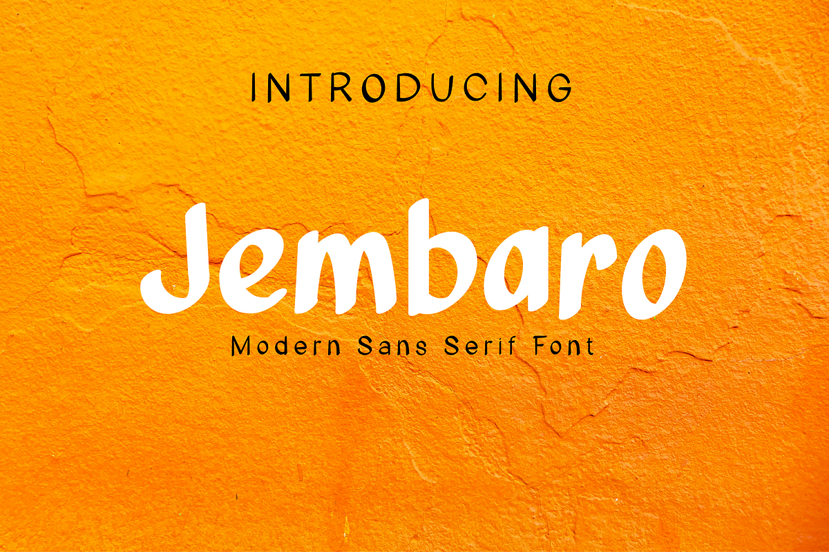 Jembaro Sans Serif Font, a Sans Serif Font by Gumrega Studio (Photo 1 of 6)