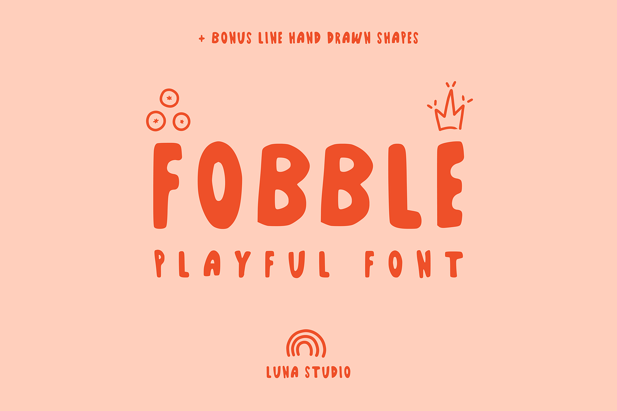 Fobble | Playful Funky Font + Extras, a Script Font by Luna Studio (Photo 15 of 15)