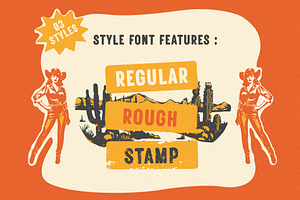 Fendesert - Vintage Stamp Font