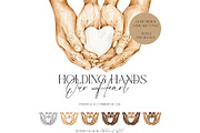 Holding Hands Heart Lovers Couple, a Person Illustration by EkaterinaViArt (Thumbnail 1 of 5)