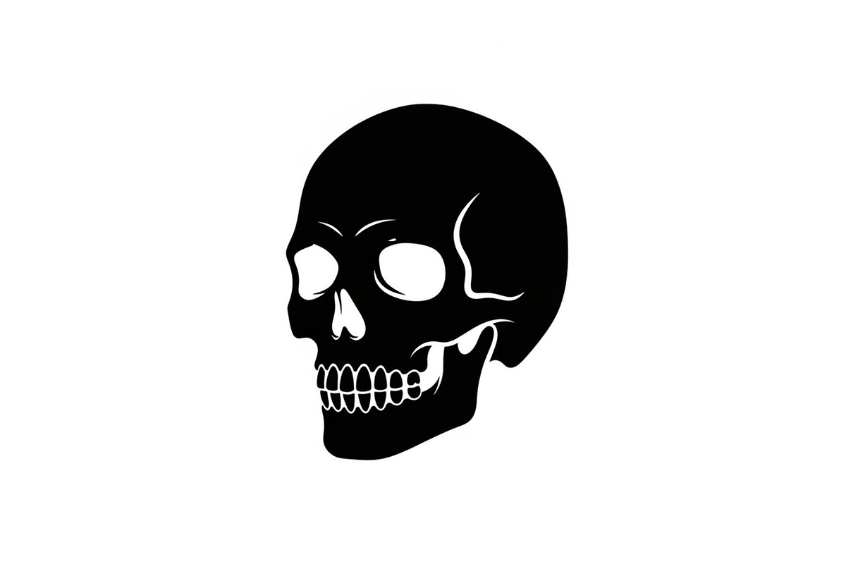 Skull & Crossbones Silhouette Vector, an Illustration by jahid234 (Photo 24 of 51)