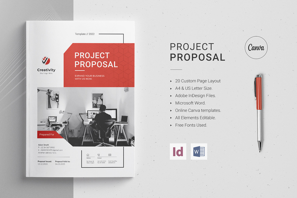 Project Proposal | Word & Canva, a Brochure Template by Creativity-Design (Photo 1 of 13)
