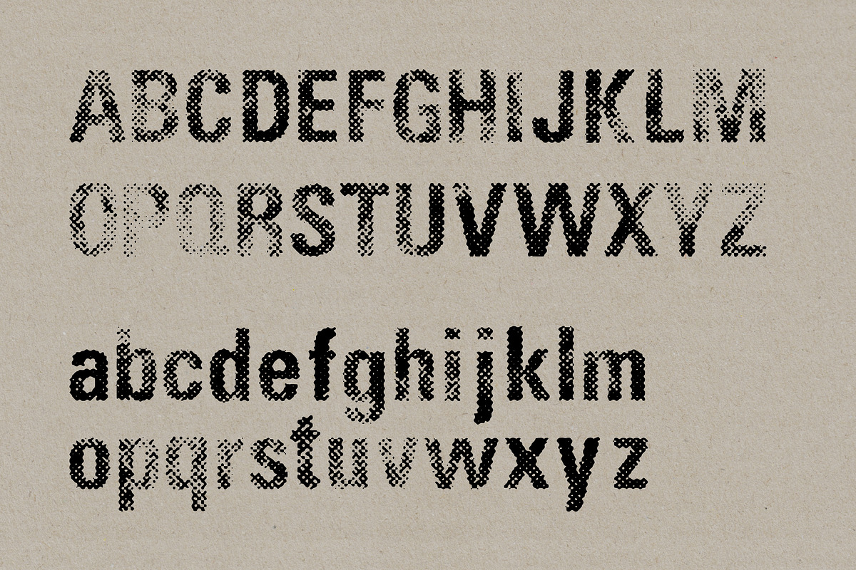 Dirty Halftone Font, a Sans Serif Font by Offset (Photo 2 of 6)