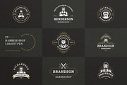 27 Barbershop Logotypes, a Branding & Logo Template by Vasya Kobelev (Thumbnail 1 of 10)