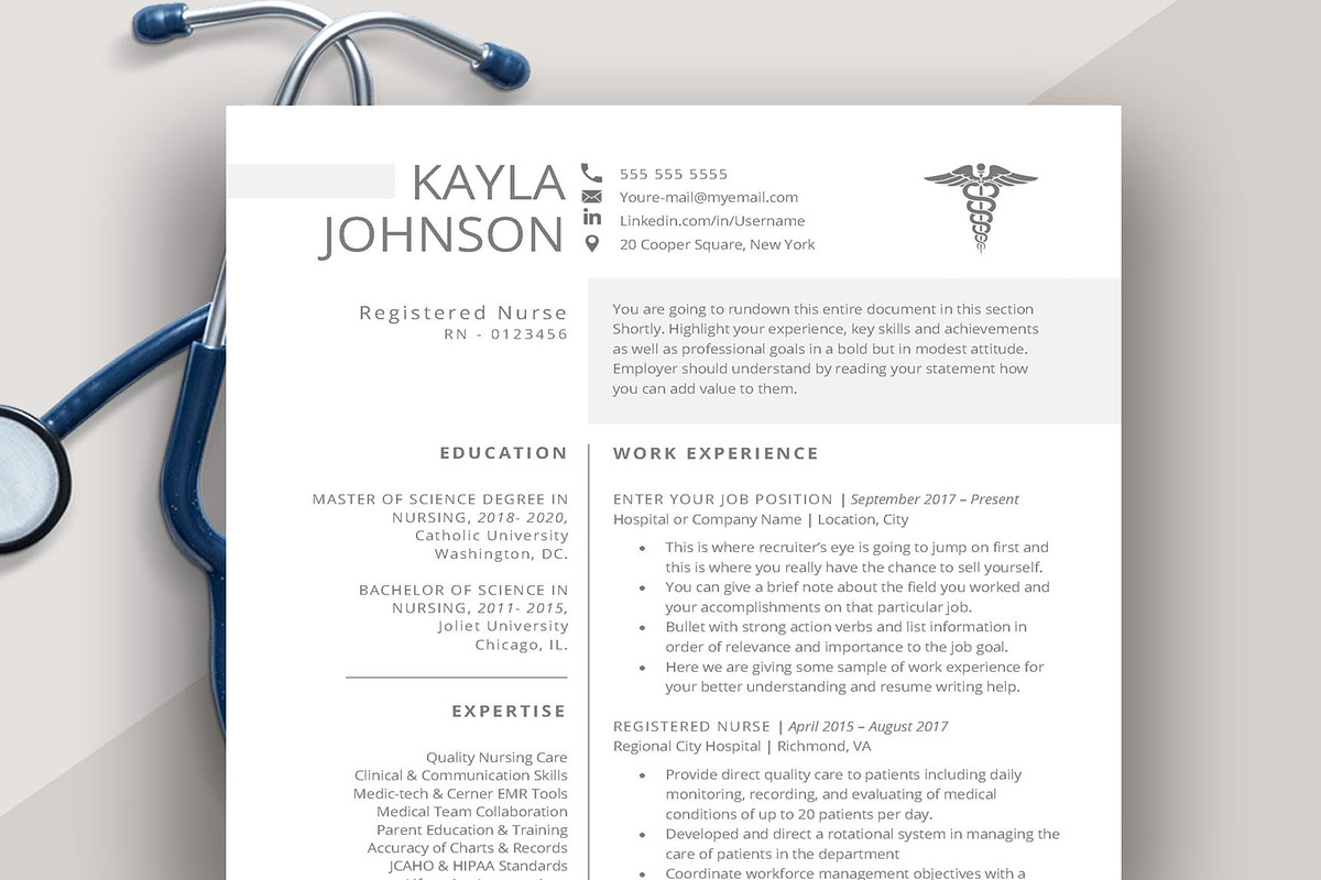 RN resume template, a Resume Template by VictoriousVita (Photo 1 of 8)