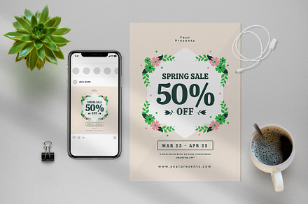 Spring Sale Flyer, a Flyer Template by lilyshop