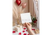 Valentines Square Card Mockup, a Product Mockup by TatiMockup (Thumbnail 1 of 3)
