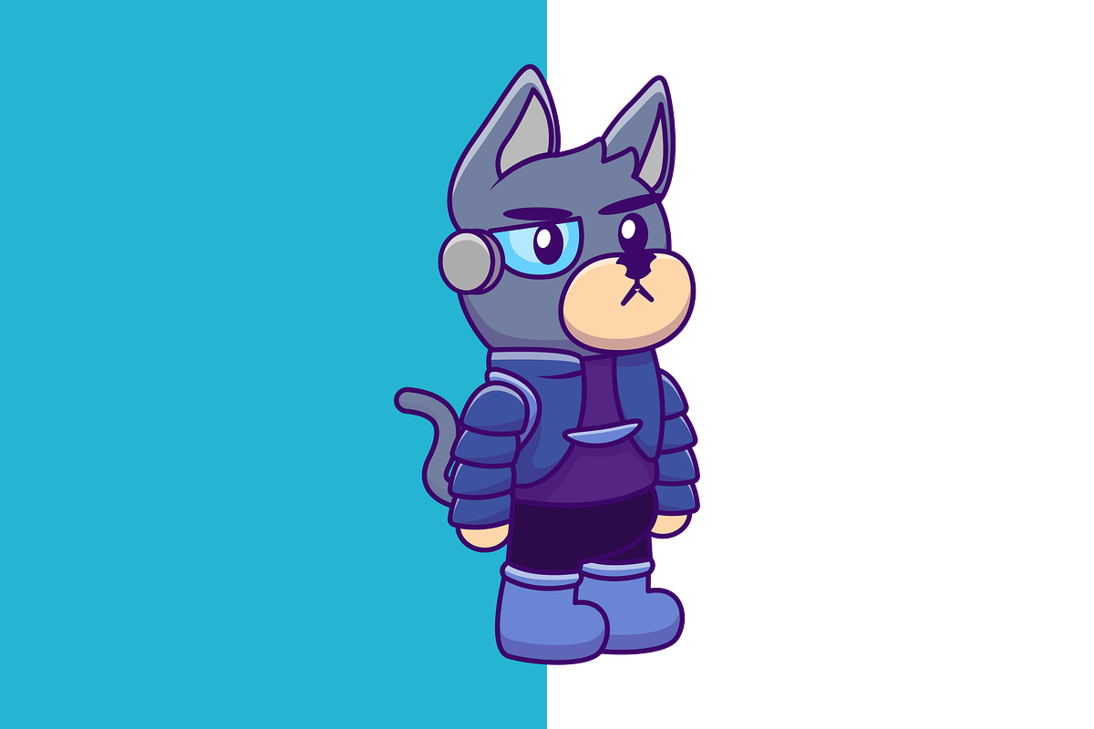 Cool Dog Standing Cartoon Vector, an Animal Illustration by Artstorystudio (Photo 2 of 3)