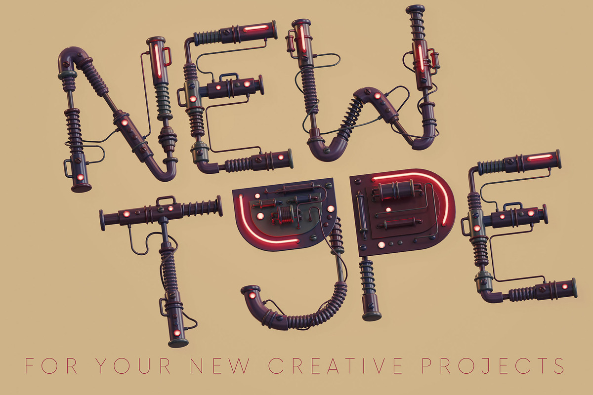 Future Machine - 3D Lettering, a Graphic by MIIM (Photo 8 of 8)