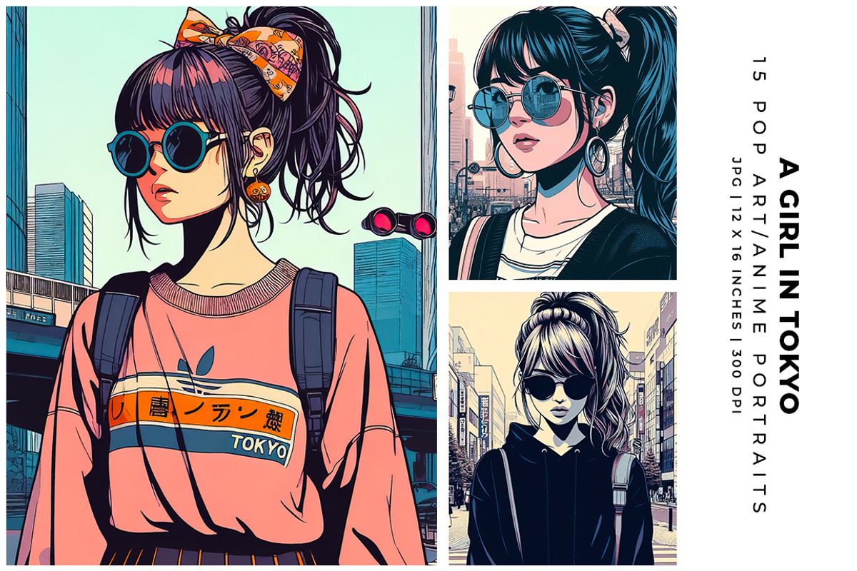 A Girl in Tokyo, a Person Illustration by Digital Art Creations (Photo 2 of 8)