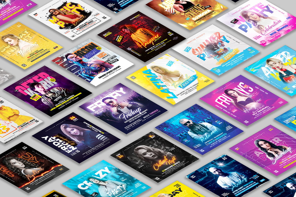 50 Night Club Party Flyer Bundle 12, a Flyer Template by NanoAgency (Photo 2 of 2)