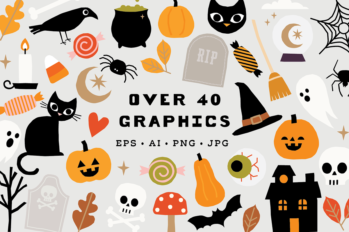 Halloween Vector Graphics, a Seasonal Illustration by Gross Illustrations (Photo 2 of 8)