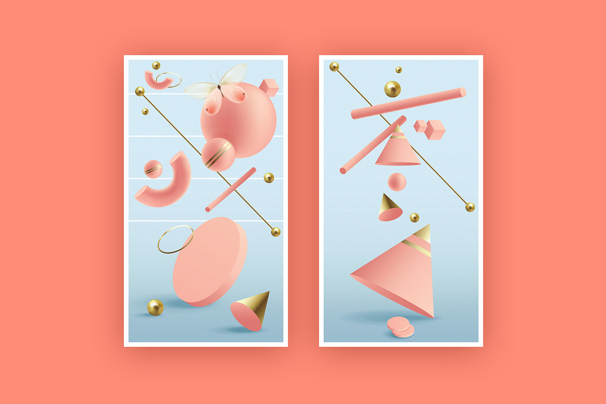 Illusion- 3D Geometric Objects, an Object Graphic by Polar Vectors (Photo 15 of 21)