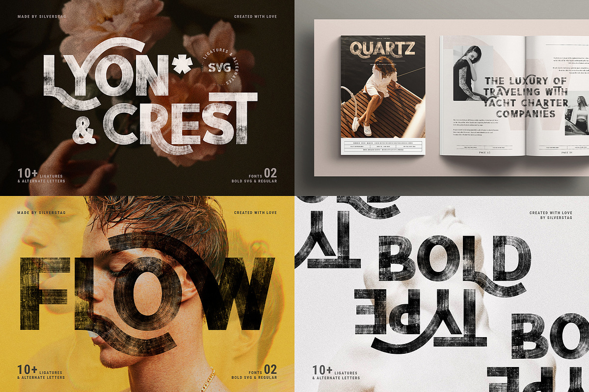 Creative SVG Font Bundle, a Serif Font by SilverStag Type Foundry