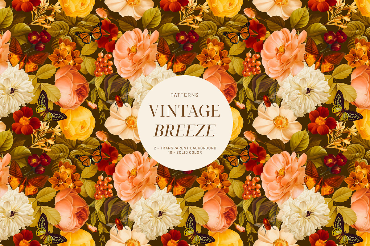 Vintage Breeze Floral Collage Art, a Decorative Illustration by Eclectic Anthology (Photo 10 of 10)