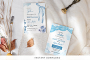 Blue Baby Shower Invitation Template, an Invitation Template by Snapybiz (Thumbnail 2 of 7)