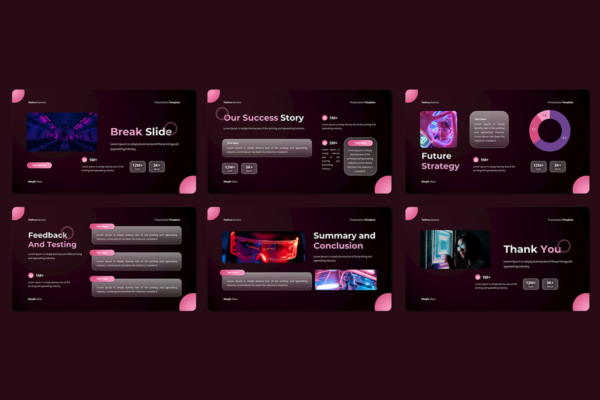 Morph Techno Genesis 2029 PowerPoint, a Presentation Template by Iqsiart Studio (Photo 3 of 3)