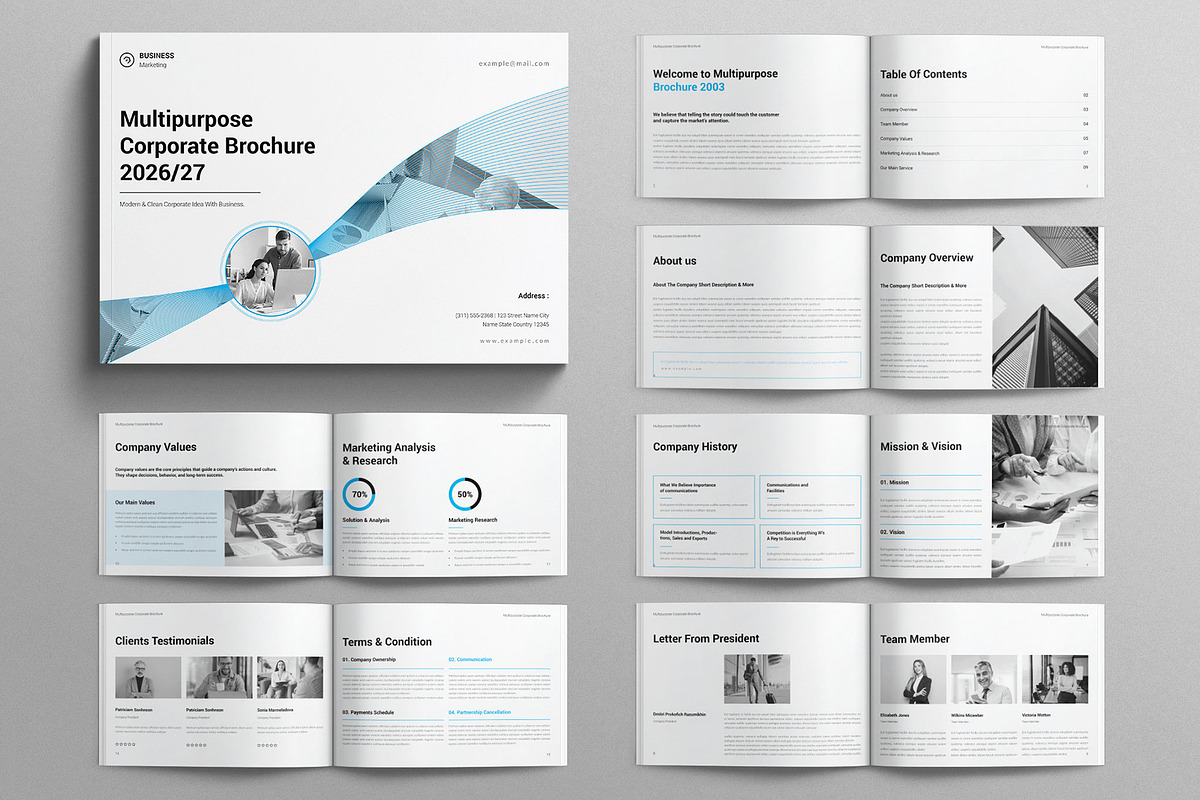 Multipurpose Brochure Landscape, a Brochure Template by E-Type (Photo 1 of 7)